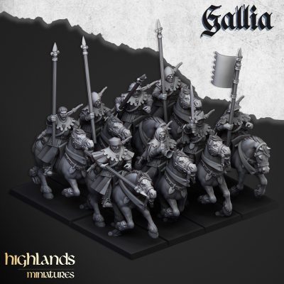 Hombres de armas en montura de Gallia (Mounted men at arms of Gallia)