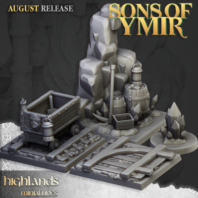 Piezas de escenografía de mineros enanos (Dwarf miners terrain)