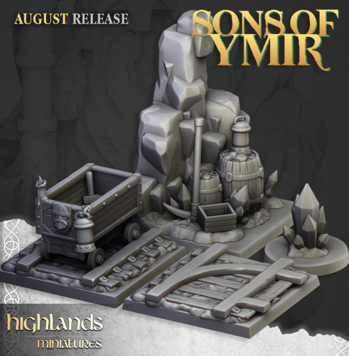 Piezas de escenografía de mineros enanos (Dwarf miners terrain)