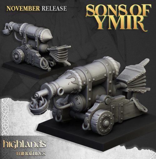 Artillería enana (Dwarf Artillery Set): Cañón/Lanzallamas/Órgano