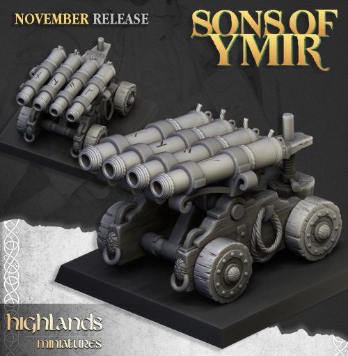 Artillería enana (Dwarf Artillery Set): Cañón/Lanzallamas/Órgano