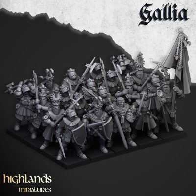 Caballeros de Gallia a pie (Knights of Gallia on foot)