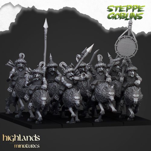 Minis&Deco 3D Prints - Goblins de la estepa en montura (Mounted Steppe Goblins) - MOUNTED STEPPE GOBLINS
