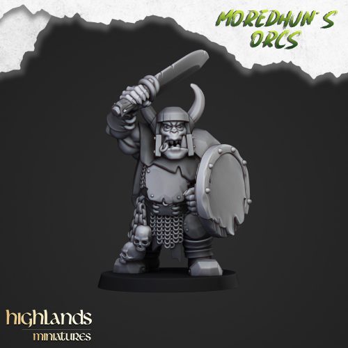 ORCS_WARRIORS_WITH_HAND_WEAPONS_CAPTAIN Guerreros orcos armas a una mano y lanzas (Orc Warriors with hand weapons and spears)