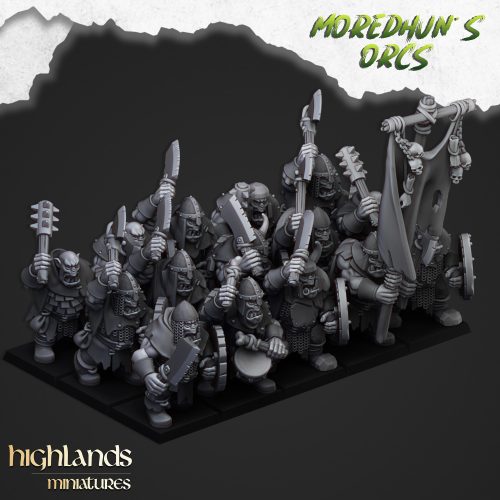 ORCS_WARRIORS_WITH_HAND_WEAPONS_UNIT Guerreros orcos armas a una mano y lanzas (Orc Warriors with hand weapons and spears)