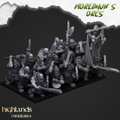 ORCS_WARRIORS_WITH_SPEARS_UNIT Guerreros orcos armas a una mano y lanzas (Orc Warriors with hand weapons and spears)