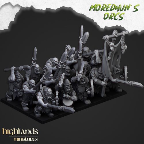 ORCS_WARRIORS_WITH_SPEARS_UNIT Guerreros orcos armas a una mano y lanzas (Orc Warriors with hand weapons and spears)