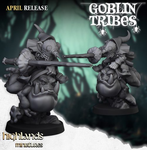 SWAMP_GOBLINS_MOUNTED_WITH_STICKS_1 Goblins del pantano en sapos con palos (Swamp Goblins Frog Riders with sticks)