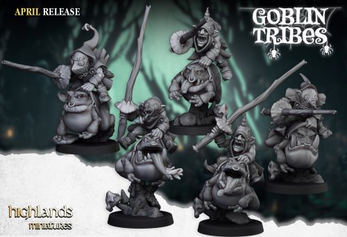 SWAMP_GOBLINS_MOUNTED_WITH_STICKS_FULL Goblins del pantano en sapos con palos (Swamp Goblins Frog Riders with sticks)