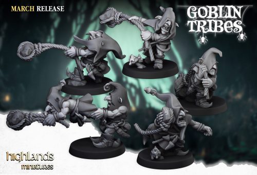 Minis&Deco 3D Prints - Goblins del pantano lanzadores de piedras (Swamp Goblins Stonethrowers) - SWAMP GOBLINS STONETHROWERS FULL scaled