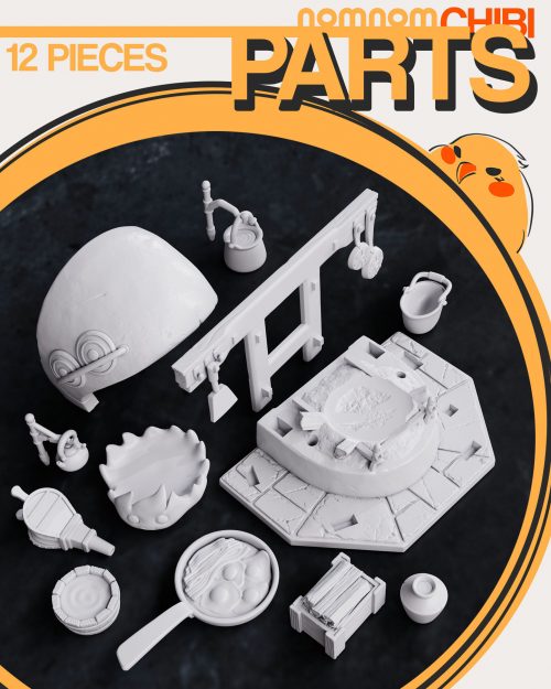 calcifer-howls-moving-castle-3d-model-7843fb2377 Chibi de Calcifer