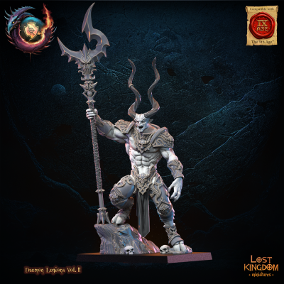 Chaos fiend Hero with hammer or halberd (Héroe Diablo del caos con martillo o alabarda)