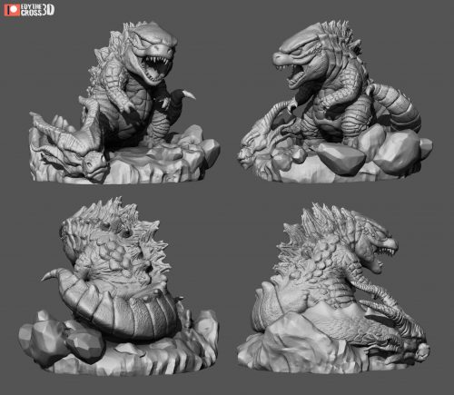 kong-vs-godzilla-3d-model-4055d08a6e Chibi de Kong vs Godzilla