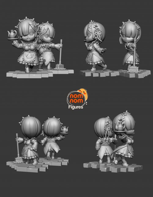 Chibi de Rem y Ram