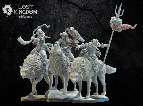 riderscg Steppe Riders on direwolf (Jinetes de la estepa en lobos huargos)