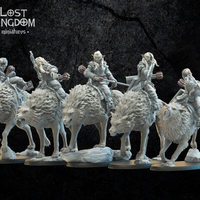 stepperiders Steppe Riders on direwolf (Jinetes de la estepa en lobos huargos)