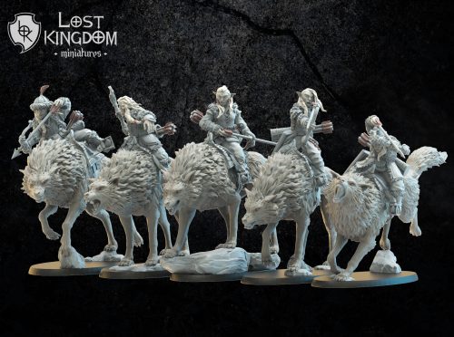 stepperiders Steppe Riders on direwolf (Jinetes de la estepa en lobos huargos)