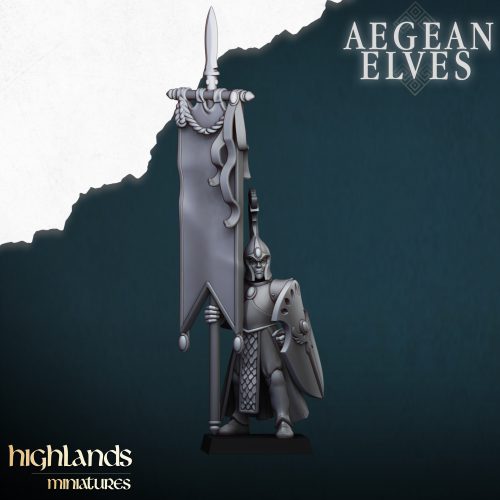 Grupo de mando de Lanceros Elfos Egeos (Aegean Spearmen Command Group)