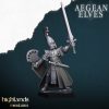 Grupo de mando de Lanceros Elfos Egeos (Aegean Spearmen Command Group)