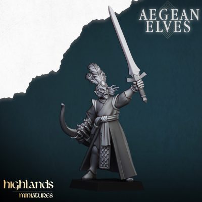 Grupo de mando de Arqueros Elfos Egeos (Aegean Elves Archers Command Group)