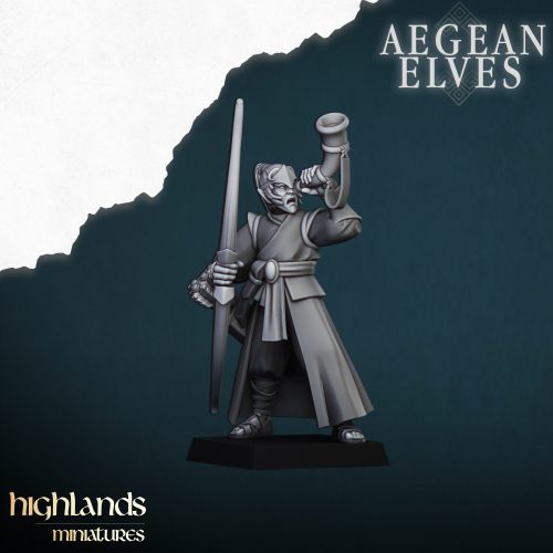 Grupo de mando de Arqueros Elfos Egeos (Aegean Elves Archers Command Group)