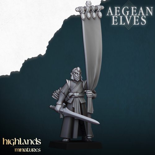 Grupo de mando de Arqueros Elfos Egeos (Aegean Elves Archers Command Group)