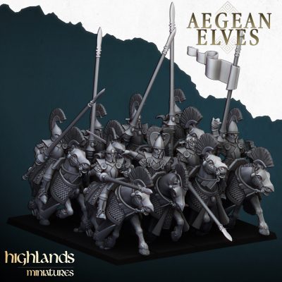 Lanceros en montura de los Elfos Egeos (Aegean Elves Mounted Lances)