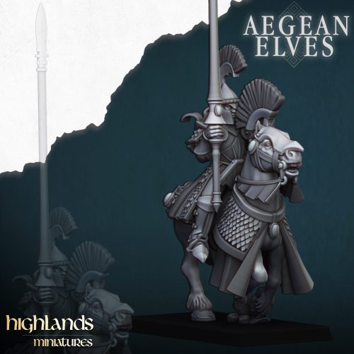 Lanceros en montura de los Elfos Egeos (Aegean Elves Mounted Lances)