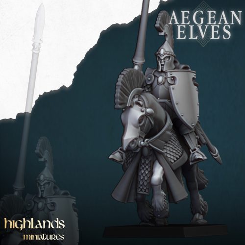 Lanceros en montura de los Elfos Egeos (Aegean Elves Mounted Lances)