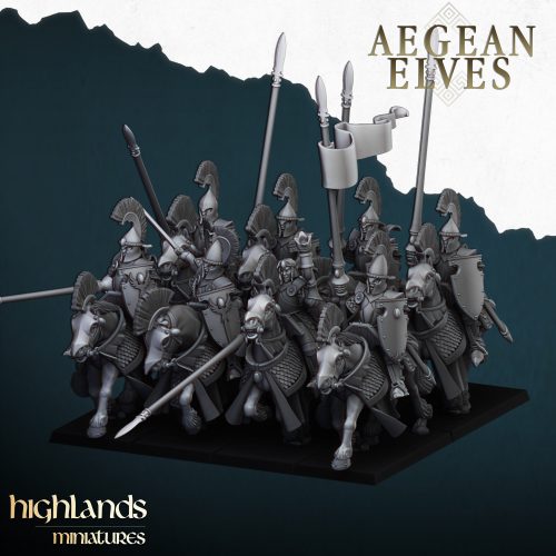 Lanceros en montura de los Elfos Egeos (Aegean Elves Mounted Lances)