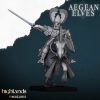 Grupo de mando de Lanceros en montura de los Elfos Egeos (Aegean Elves Mounted Lances Command Group)