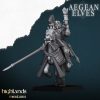 Grupo de mando de Lanceros en montura de los Elfos Egeos (Aegean Elves Mounted Lances Command Group)