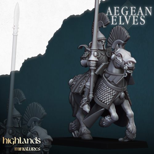 Lanceros en montura de los Elfos Egeos (Aegean Elves Mounted Lances)