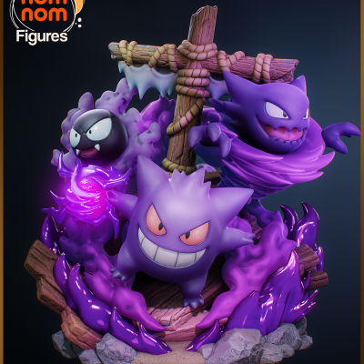Diorama de Chibis fantasmales – Pokémon