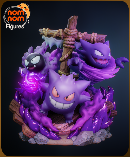 Diorama de Chibis fantasmales – Pokémon