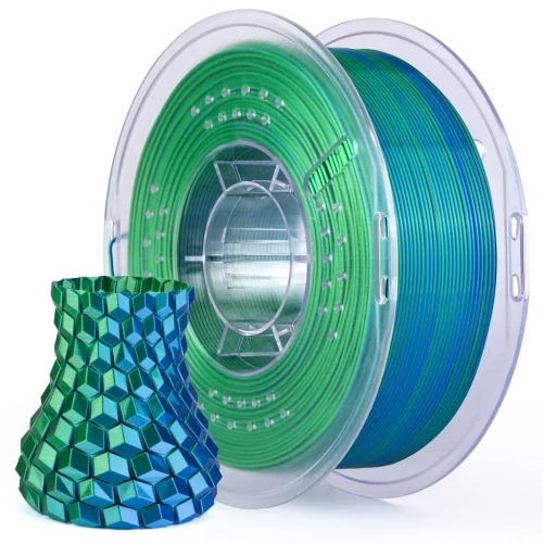 Minis&Deco 3D Prints - Filamento PLA Silk (Normal, Dual o Triple) - Dorado - Silk PLA 1 kg blue green 1