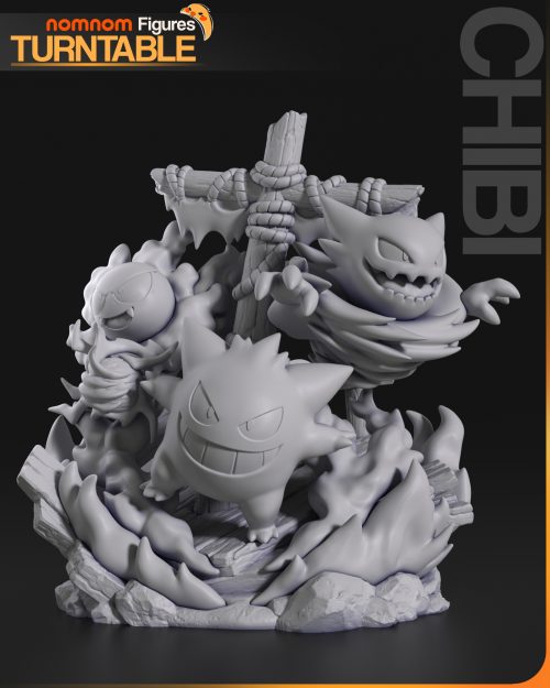 Diorama de Chibis fantasmales – Pokémon