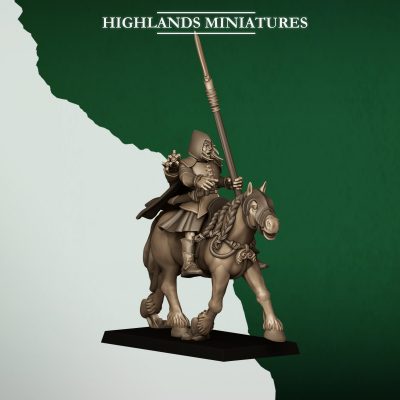 Grupo de mando de Arqueros Elfos Silvestres en montura