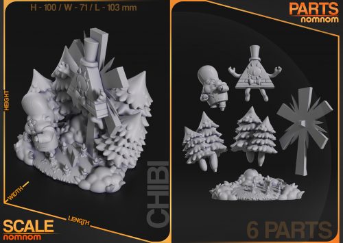 Scaleparts Chibi Bill Cypher - Gravity Falls