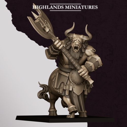 Minis&Deco 3D Prints -  - MARDUK MINOTAUR 1 TWO HANDED