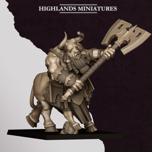 Minis&Deco 3D Prints -  - MARDUK MINOTAUR 2 TWO HANDED