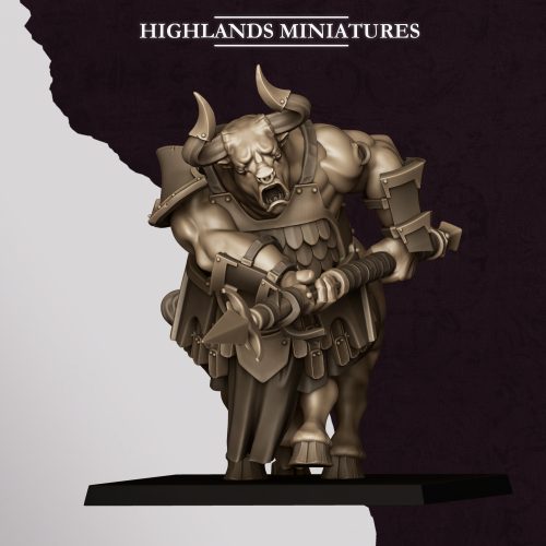 Minis&Deco 3D Prints -  - MARDUK MINOTAUR 3 TWO HANDED