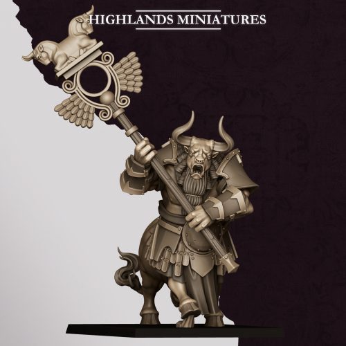 Minis&Deco 3D Prints -  - MARDUK MINOTAUR BANNERMAN