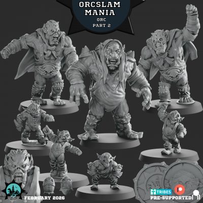 Minis&Deco 3D Prints - Equipo de Orcos - Orcslam Mania - Orc 02