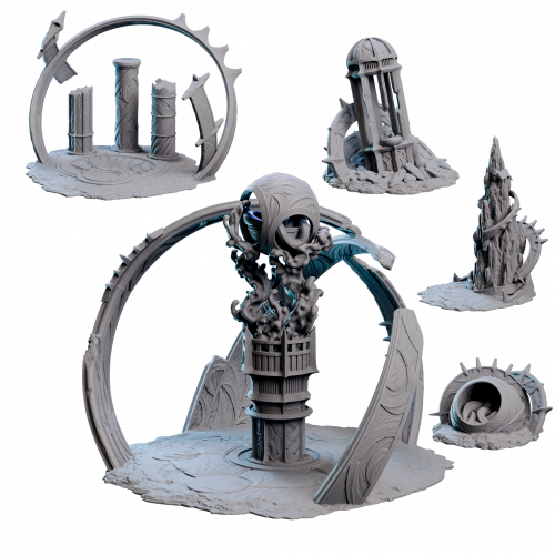 Minis&Deco 3D Prints - Set completo de miniaturas y escenografía Conclave of the Spheres - set esceno conclave